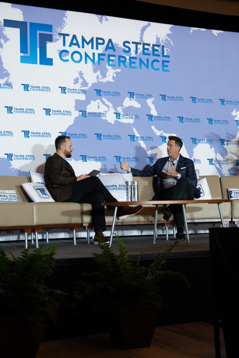 Worthington Steel president and CEO, Geoff Gilmore, speaking at Tampa Steel Conference.