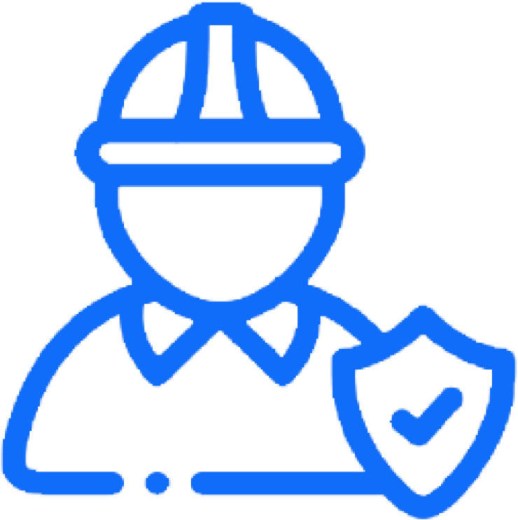A blue icon symbolizing a Worthington Steel employee in a facility.