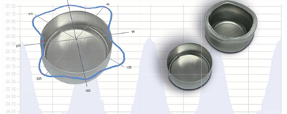 Images of the drawn part over top of a chart.